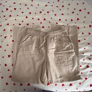 Cream Linen Pants